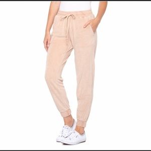 NWT Young, Fabulous & Broke velour joggers size XS